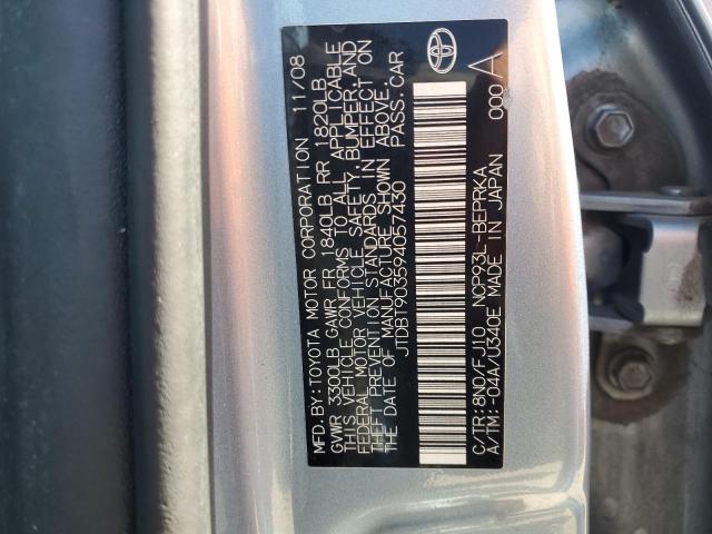 Photo 12 VIN: JTDBT903594057430 - TOYOTA YARIS 