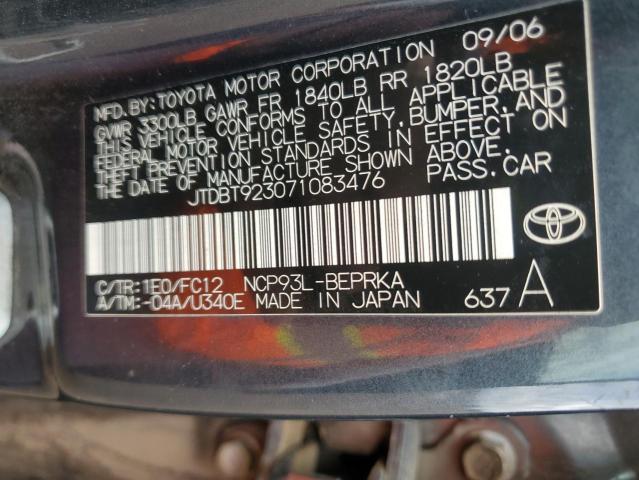 Photo 11 VIN: JTDBT923071083476 - TOYOTA YARIS 