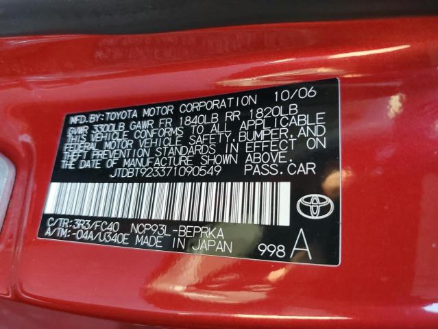 Photo 11 VIN: JTDBT923371090549 - TOYOTA YARIS 