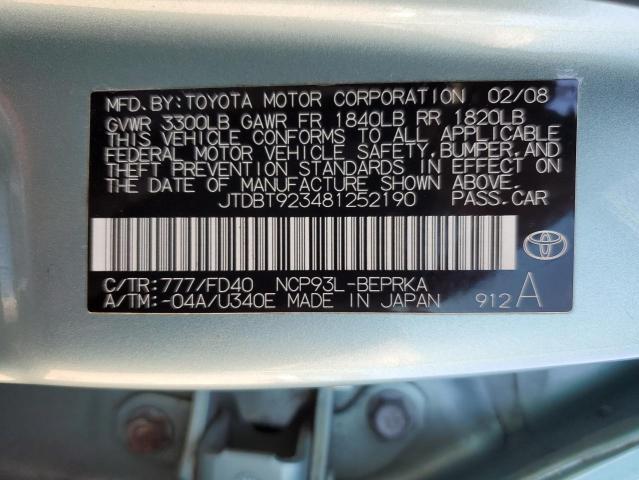 Photo 11 VIN: JTDBT923481252190 - TOYOTA YARIS 