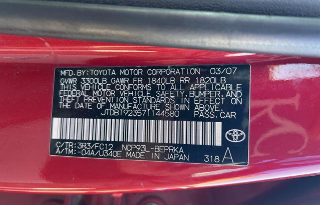 Photo 9 VIN: JTDBT923571144580 - TOYOTA YARIS 