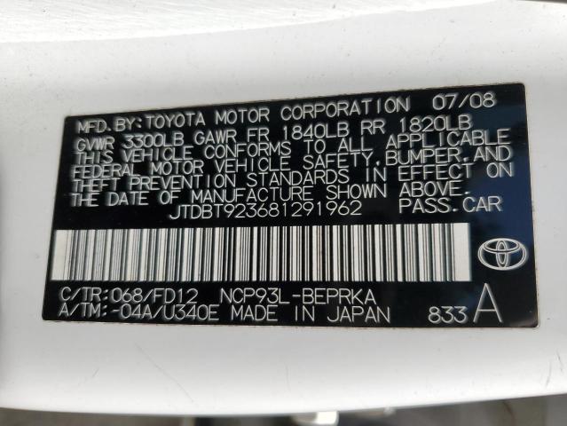 Photo 11 VIN: JTDBT923681291962 - TOYOTA YARIS 