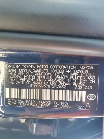 Photo 12 VIN: JTDBT923781247632 - TOYOTA YARIS 