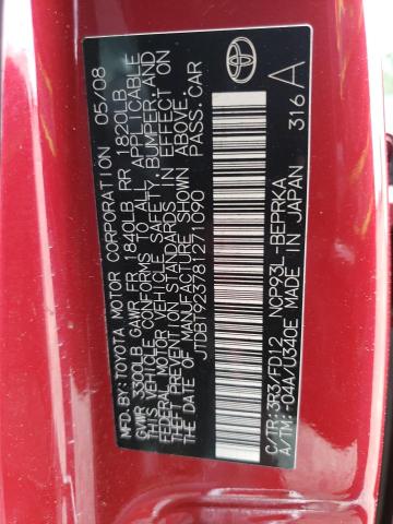 Photo 11 VIN: JTDBT923781271090 - TOYOTA YARIS 