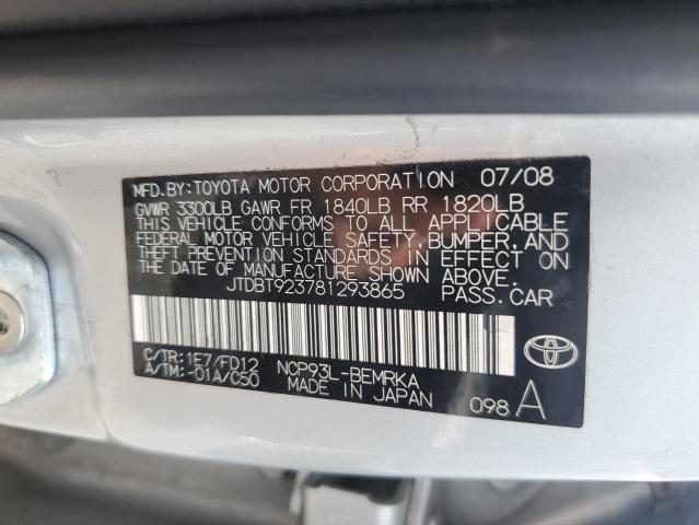 Photo 11 VIN: JTDBT923781293865 - TOYOTA YARIS 