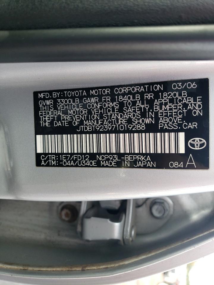 Photo 11 VIN: JTDBT923971019288 - TOYOTA YARIS 