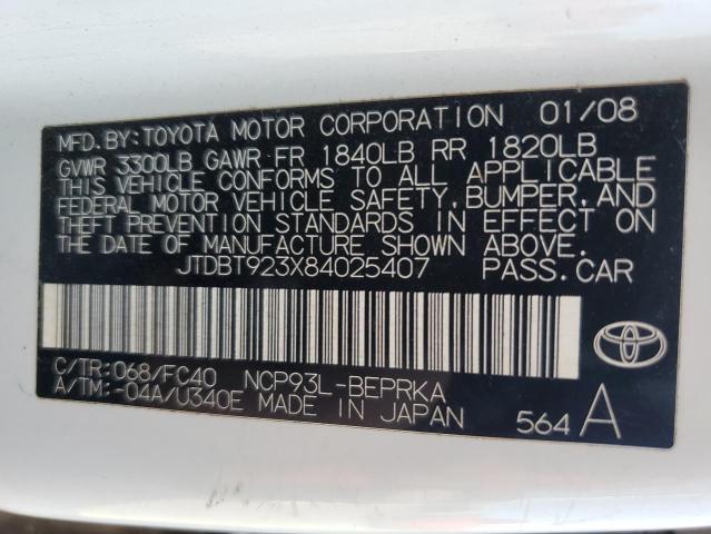 Photo 11 VIN: JTDBT923X84025407 - TOYOTA YARIS 