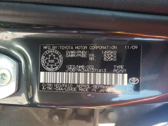 Photo 9 VIN: JTDBT9K34A1371413 - TOYOTA YARIS 