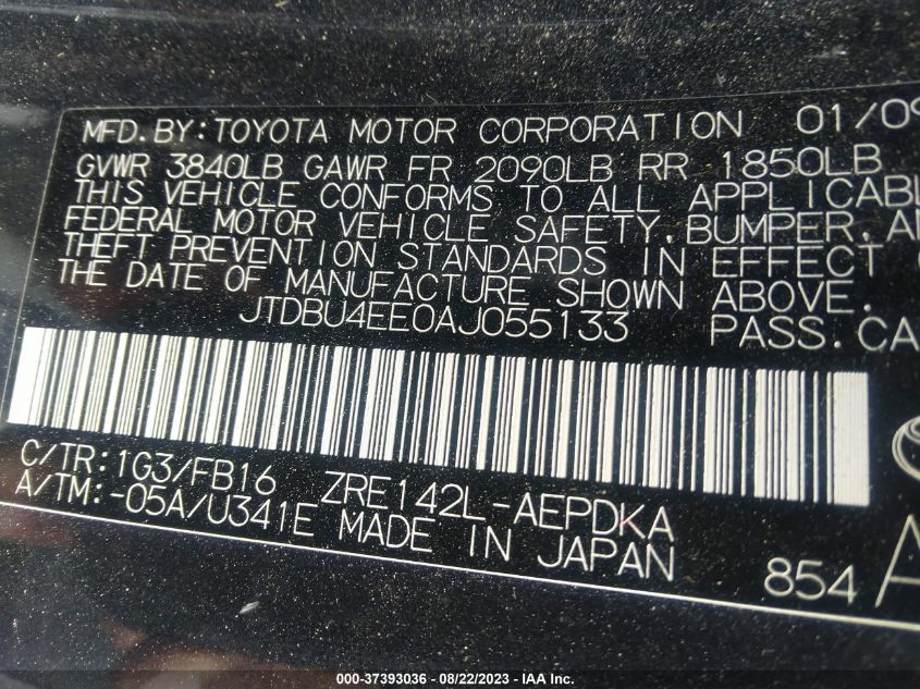 Photo 8 VIN: JTDBU4EE0AJ055133 - TOYOTA COROLLA 