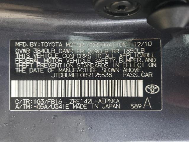 Photo 11 VIN: JTDBU4EE0B9125538 - TOYOTA COROLLA 