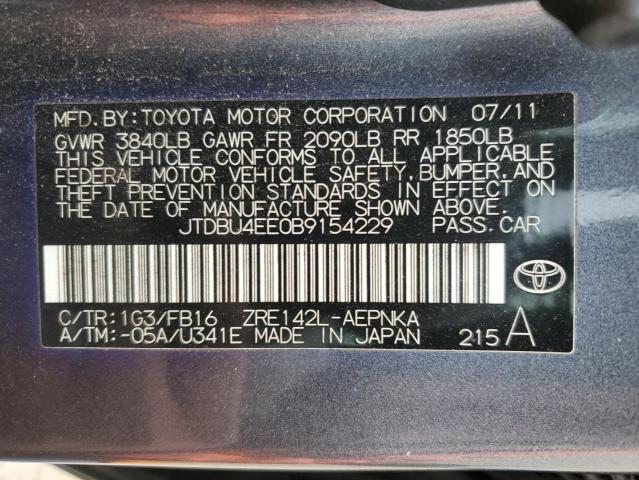 Photo 11 VIN: JTDBU4EE0B9154229 - TOYOTA COROLLA 