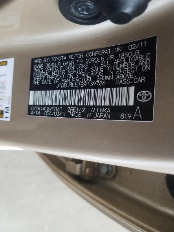 Photo 9 VIN: JTDBU4EE1B9139786 - TOYOTA COROLLA BA 