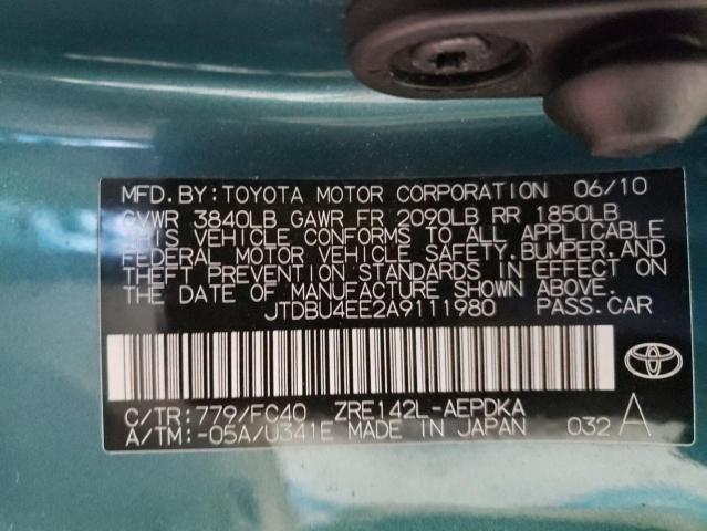 Photo 9 VIN: JTDBU4EE2A9111980 - TOYOTA COROLLA BA 