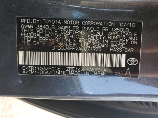 Photo 11 VIN: JTDBU4EE2AJ071978 - TOYOTA COROLLA BA 