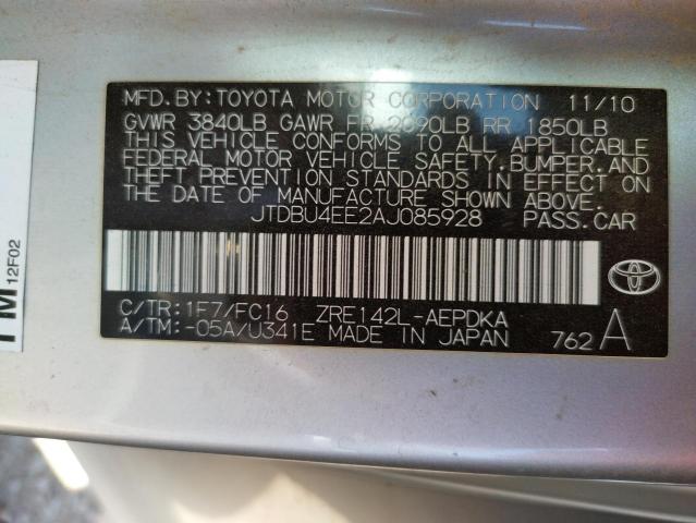 Photo 11 VIN: JTDBU4EE2AJ085928 - TOYOTA COROLLA BA 