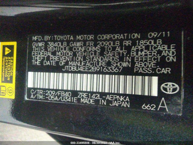 Photo 8 VIN: JTDBU4EE2B9163367 - TOYOTA COROLLA 