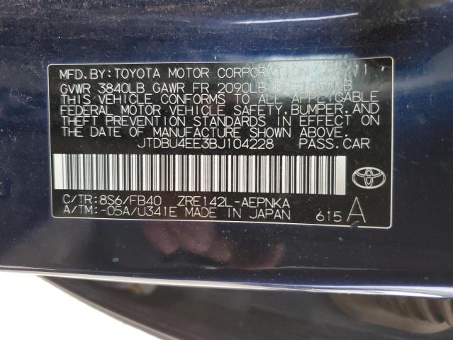 Photo 11 VIN: JTDBU4EE3BJ104228 - TOYOTA COROLLA 