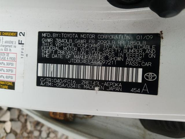 Photo 9 VIN: JTDBU4EE4A9097211 - TOYOTA COROLLA BA 