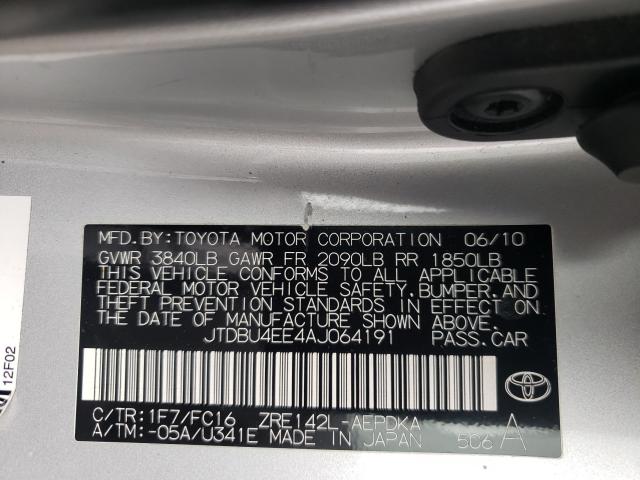 Photo 9 VIN: JTDBU4EE4AJ064191 - TOYOTA COROLLA BA 