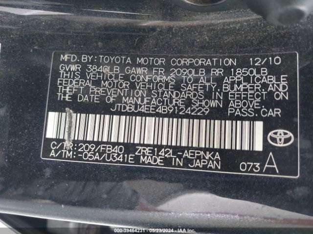 Photo 8 VIN: JTDBU4EE4B9124229 - TOYOTA COROLLA 