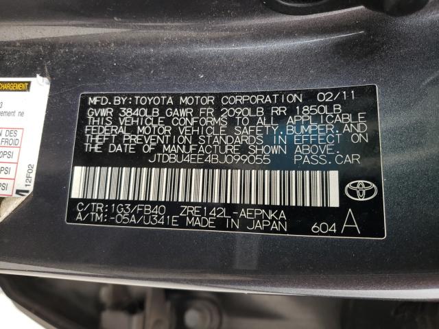 Photo 9 VIN: JTDBU4EE4BJ099055 - TOYOTA COROLLA BA 