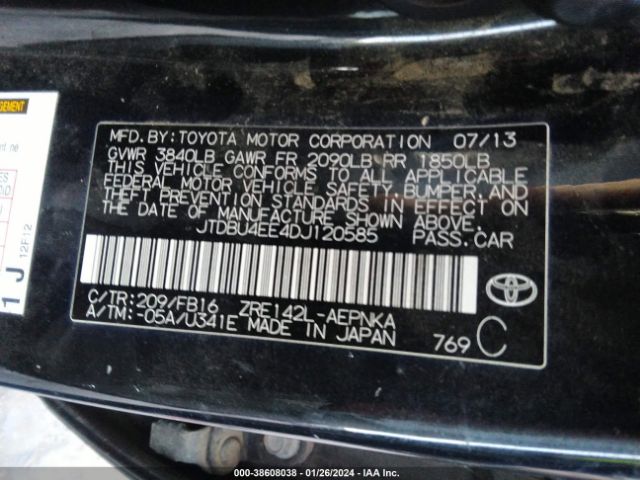 Photo 8 VIN: JTDBU4EE4DJ120585 - TOYOTA COROLLA 