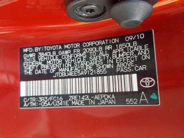 Photo 9 VIN: JTDBU4EE5A9121855 - TOYOTA COROLLA BA 