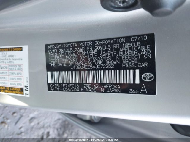 Photo 8 VIN: JTDBU4EE5AJ072252 - TOYOTA COROLLA 