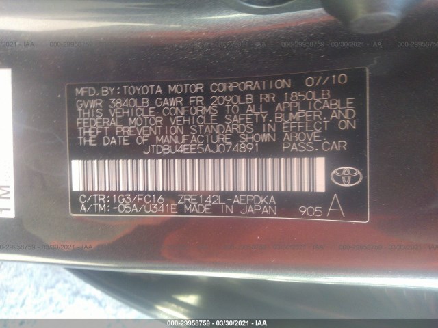 Photo 8 VIN: JTDBU4EE5AJ074891 - TOYOTA COROLLA 