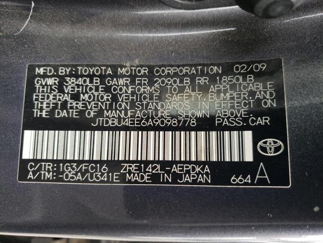 Photo 11 VIN: JTDBU4EE6A9098778 - TOYOTA COROLLA BA 