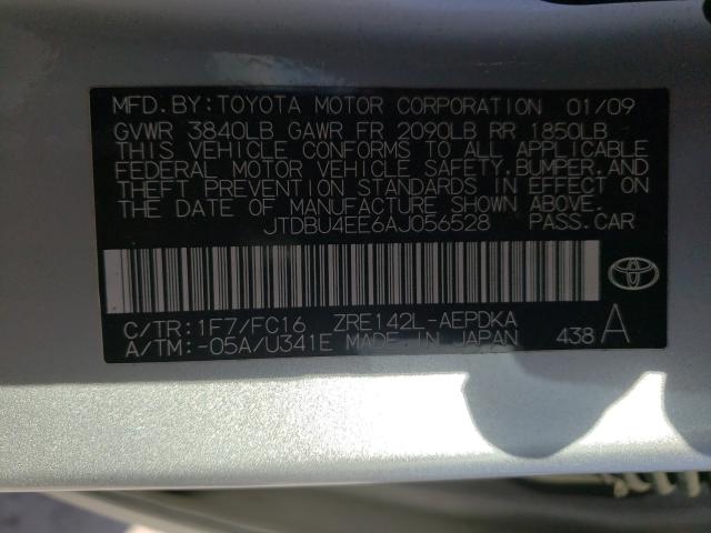 Photo 9 VIN: JTDBU4EE6AJ056528 - TOYOTA COROLLA BA 