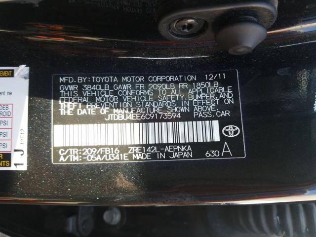 Photo 9 VIN: JTDBU4EE6C9173594 - TOYOTA COROLLA 