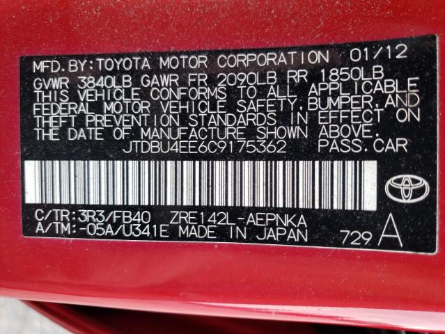 Photo 11 VIN: JTDBU4EE6C9175362 - TOYOTA COROLLA BA 