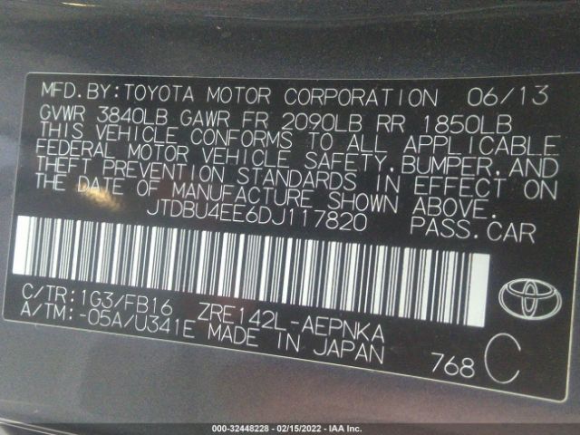 Photo 8 VIN: JTDBU4EE6DJ117820 - TOYOTA COROLLA 