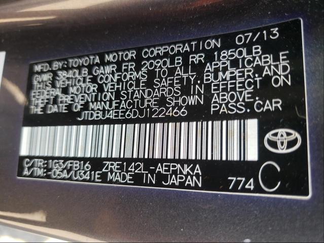 Photo 9 VIN: JTDBU4EE6DJ122466 - TOYOTA COROLLA BA 