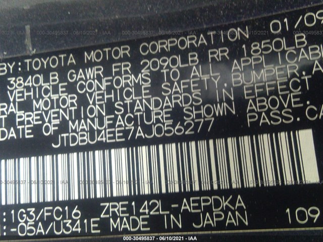 Photo 8 VIN: JTDBU4EE7AJ056277 - TOYOTA COROLLA 