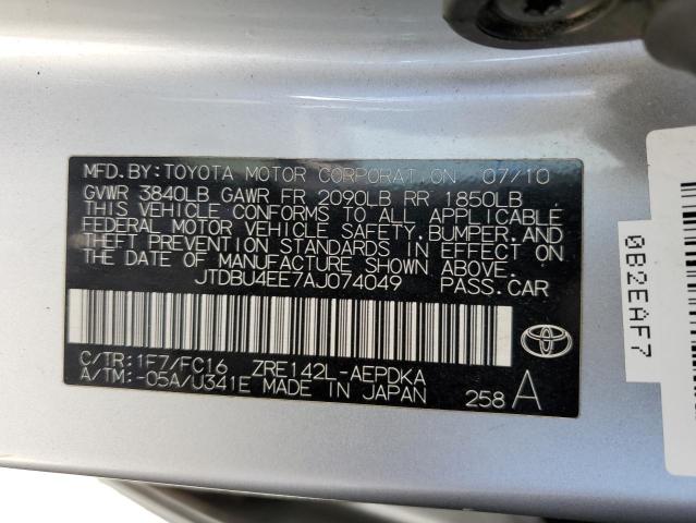 Photo 12 VIN: JTDBU4EE7AJ074049 - TOYOTA COROLLA 