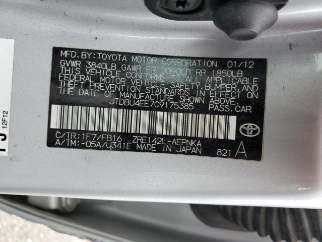 Photo 11 VIN: JTDBU4EE7C9175385 - TOYOTA COROLLA 