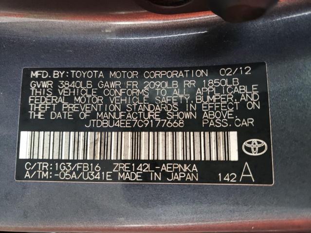 Photo 11 VIN: JTDBU4EE7C9177668 - TOYOTA COROLLA 