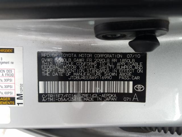 Photo 9 VIN: JTDBU4EE8A9116990 - TOYOTA COROLLA BA 