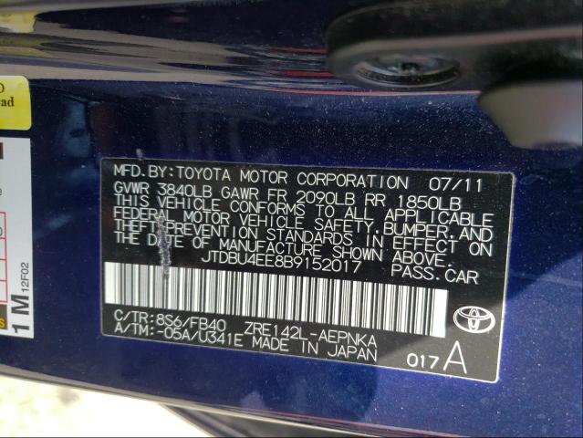 Photo 9 VIN: JTDBU4EE8B9152017 - TOYOTA COROLLA BA 