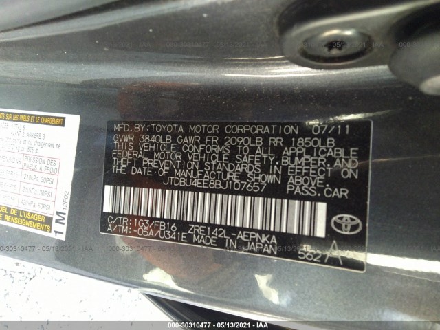 Photo 8 VIN: JTDBU4EE8BJ107657 - TOYOTA COROLLA 