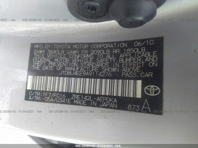 Photo 8 VIN: JTDBU4EE9A9114276 - TOYOTA COROLLA 