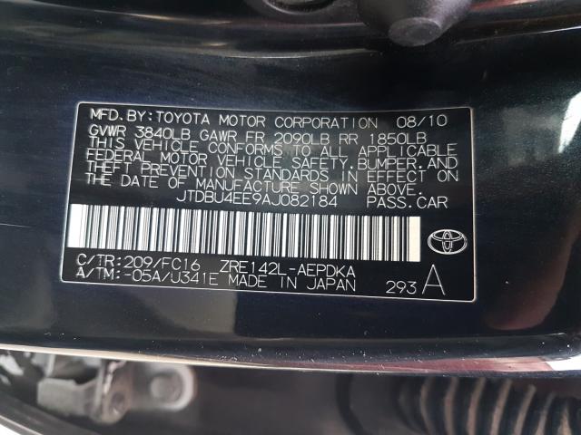 Photo 9 VIN: JTDBU4EE9AJ082184 - TOYOTA COROLLA BA 