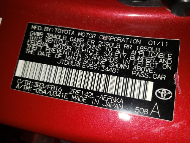 Photo 9 VIN: JTDBU4EE9B9134481 - TOYOTA COROLLA BA 