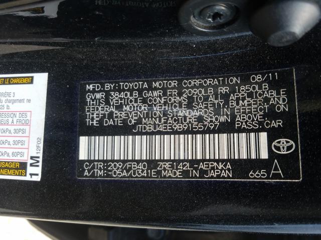 Photo 9 VIN: JTDBU4EE9B9155797 - TOYOTA COROLLA BA 