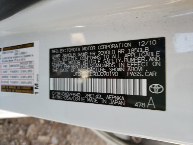 Photo 9 VIN: JTDBU4EE9BJ090190 - TOYOTA COROLLA BA 