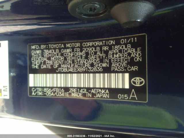 Photo 8 VIN: JTDBU4EEXB9132836 - TOYOTA COROLLA 