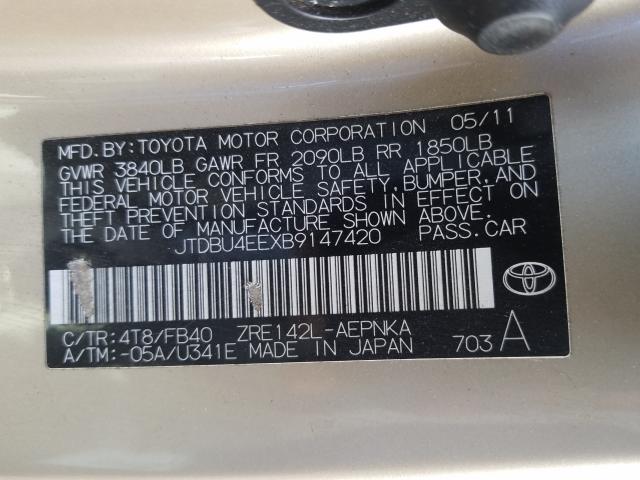 Photo 9 VIN: JTDBU4EEXB9147420 - TOYOTA COROLLA BA 