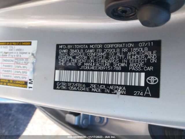 Photo 8 VIN: JTDBU4EEXB9151788 - TOYOTA COROLLA 